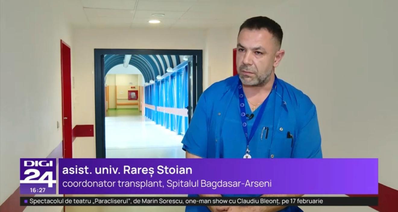 Dr. Rareș Stoian – interviu Digi24, coordonator transplant Bagdasar-Arseni